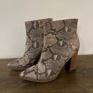 Snakeskin Booties